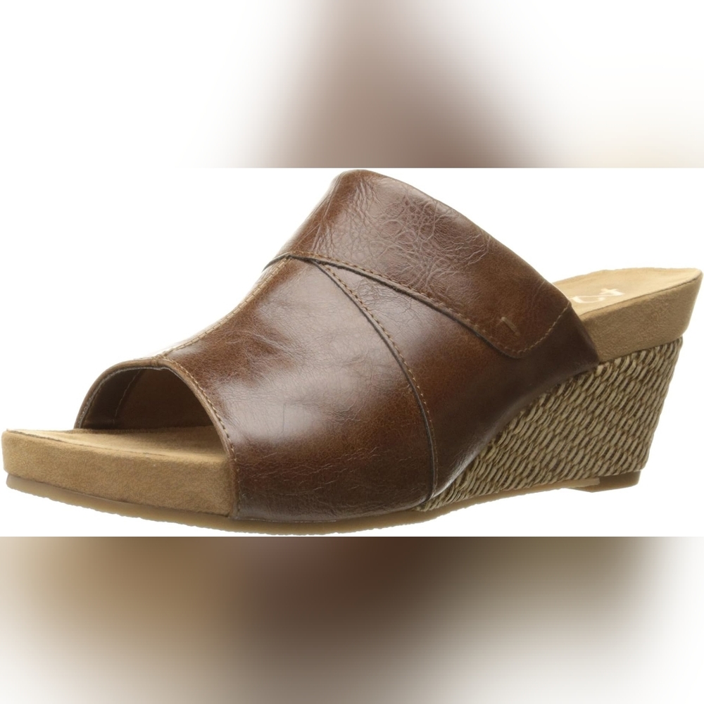 WOMENS A2 BY AEROSOLES BROWN SANDALS SIZE 8